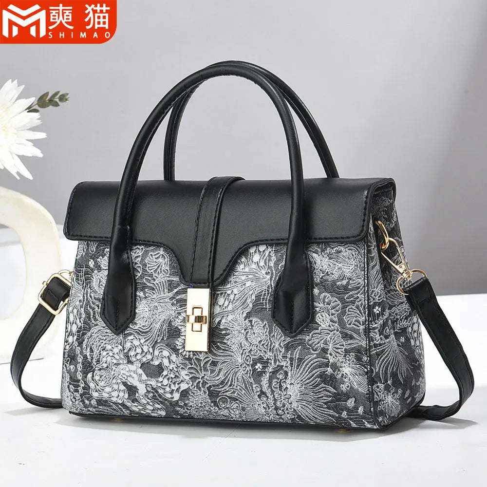 Fashion Luxury Design Shoulder Bag Womens Handbag New Trend Ladies Lady Tote Bags Print Pu Leather Shoulder Cross Bag For Woman