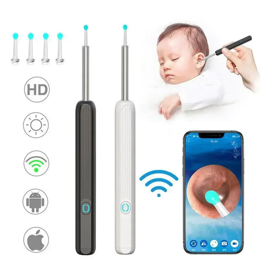 Smart Visual Ear Cleaner HD Ear Sticks Otoscope USB C Charging Endoscope Wax Removal Tool Earpick MIni Camera Health Care Set