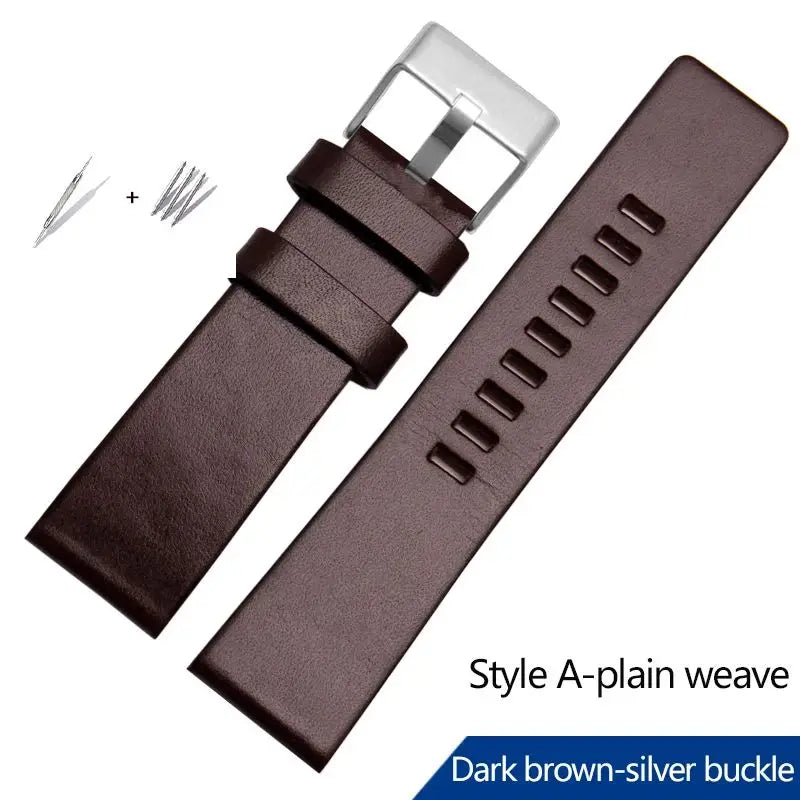 22/24/26/28/30/32mm For diesel Genuine Leather Strap Bracelet DZ7311 DZ7332 DZ7314 DZ1405 DZ4323 Watch Band Man's Black Brown