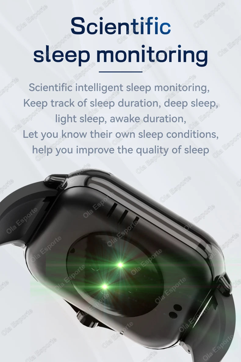 New Multi-sport Smart Watch Heart Rate Monitor Blood Oxygen Tracking BT Calls 240*280 Screen IP67 Waterproof Android iOS Watches