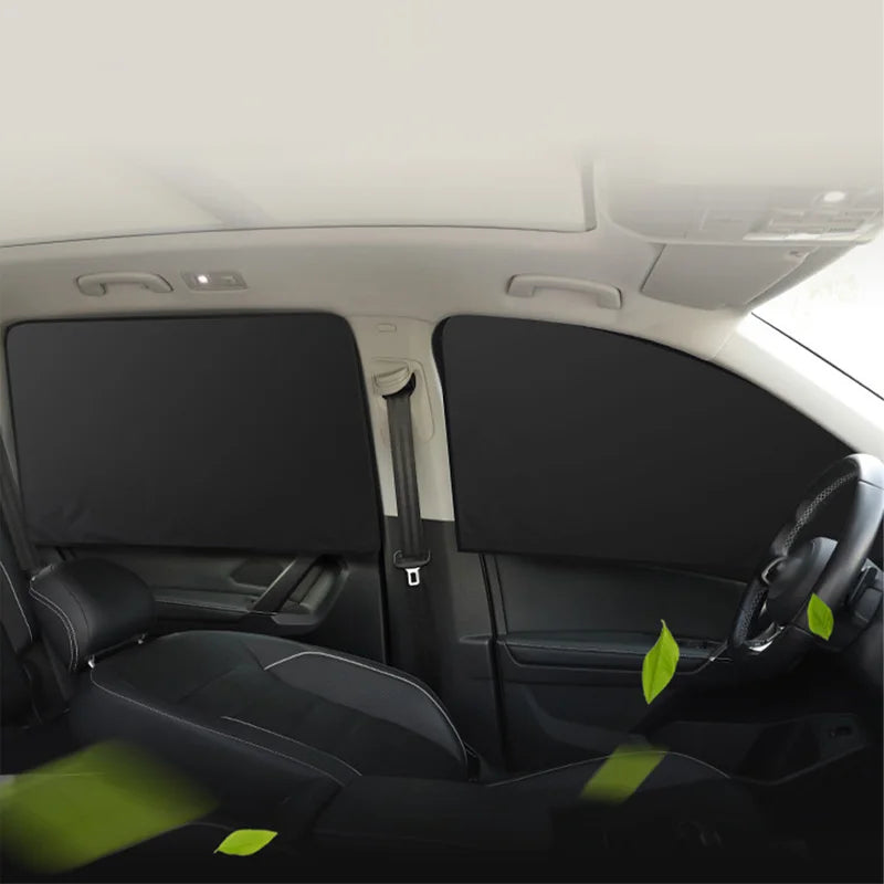 SEAMETAL Magnet Car Side Window Curtain 2Pcs Car Sun Shade Privacy Curtains Front/Rear Window UV Blocking Summer Sunshade Cover