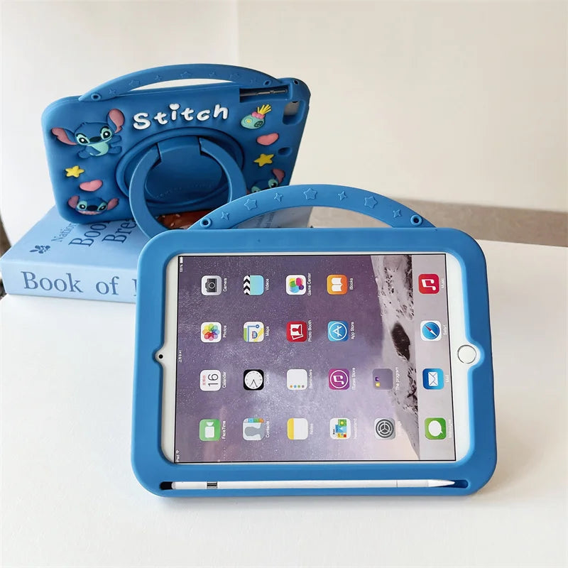 For Huawei Matepad Air 12 11.5 11 T10 SE 10.4 11.5 S 2024 C5 M6 10.1 12.1 in Cute Cartoon Stitch Silicone Tablet Protective Case