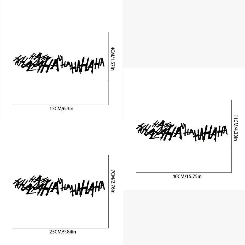 1PC HAHAHA Joker Laughing Motorcycle Stickers for Fuel Tank Helmet Vinyl Decals DIY Waterproof Car Window Body Funny Decoration