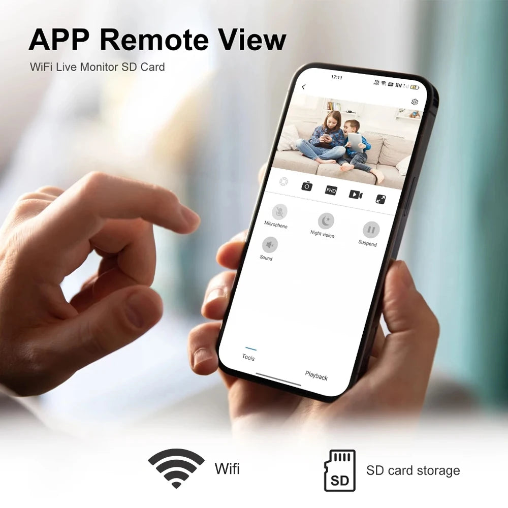 1080P WiFi Mini Camera,Add Card reader DIY WiFi Module Camera Built in Microphone,motion detection,Video Recorder Remote view