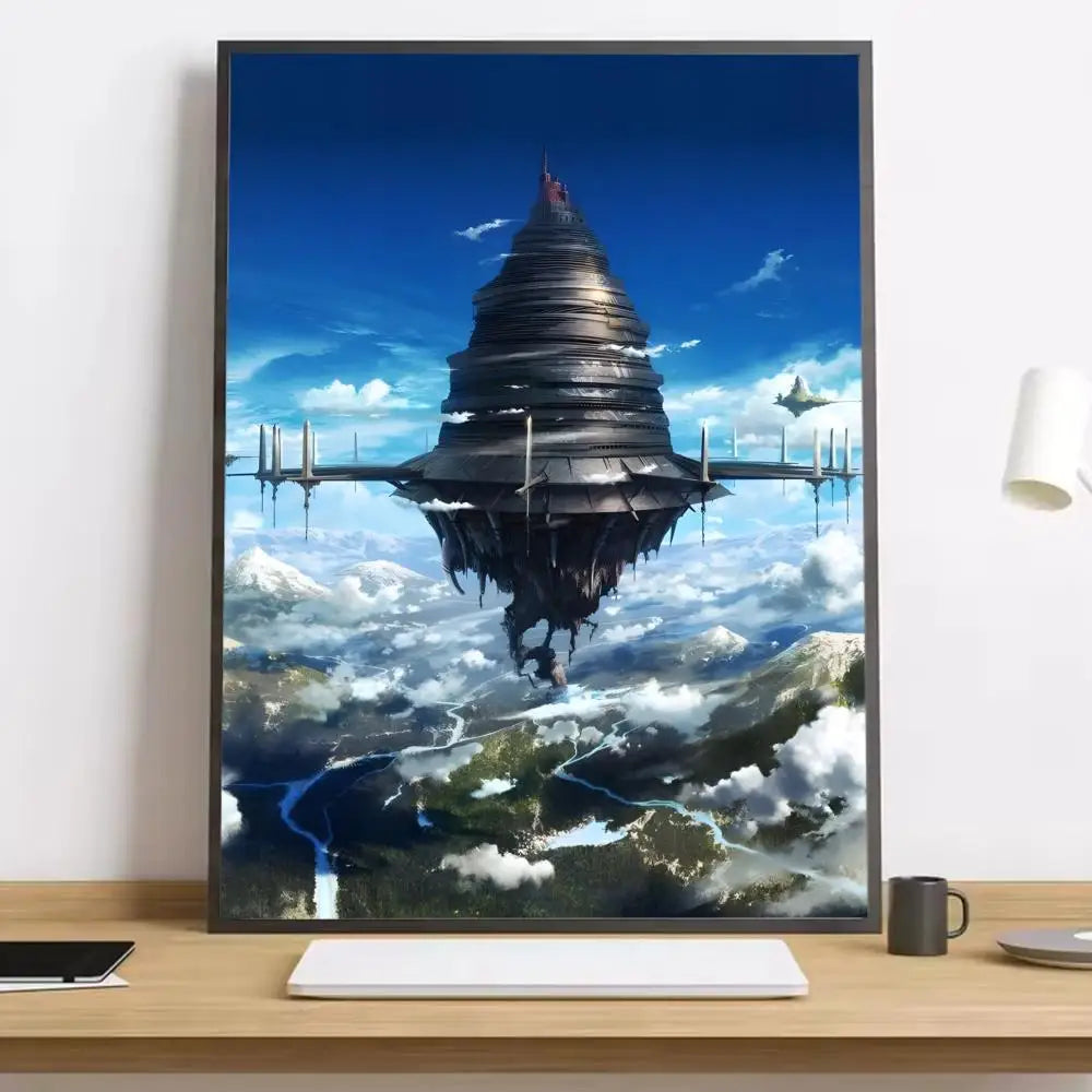 Anime Sword Art Online Kirito Asuna Painting Calligraphy HD Canvas Poster living room bedroom bar aesthetic decoration