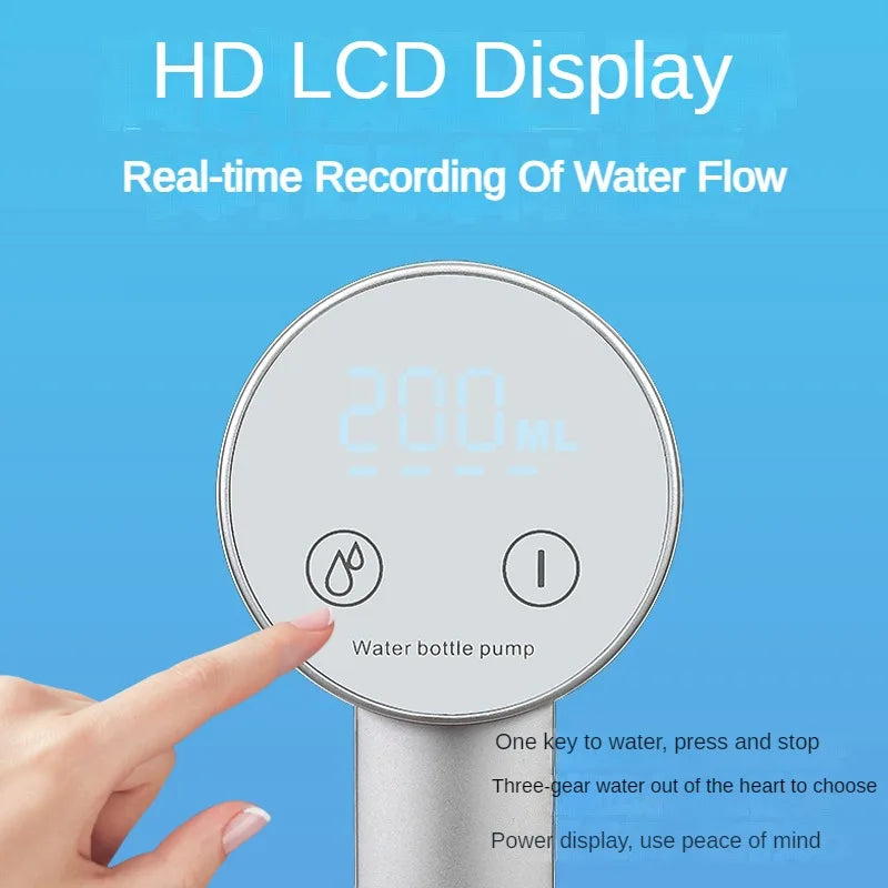 Electric Water Gallon Bottle Pump Automatic Water Dispenser Pump 19 Liters Foldable Desktop Water Bottle Pump USB Rechargeable