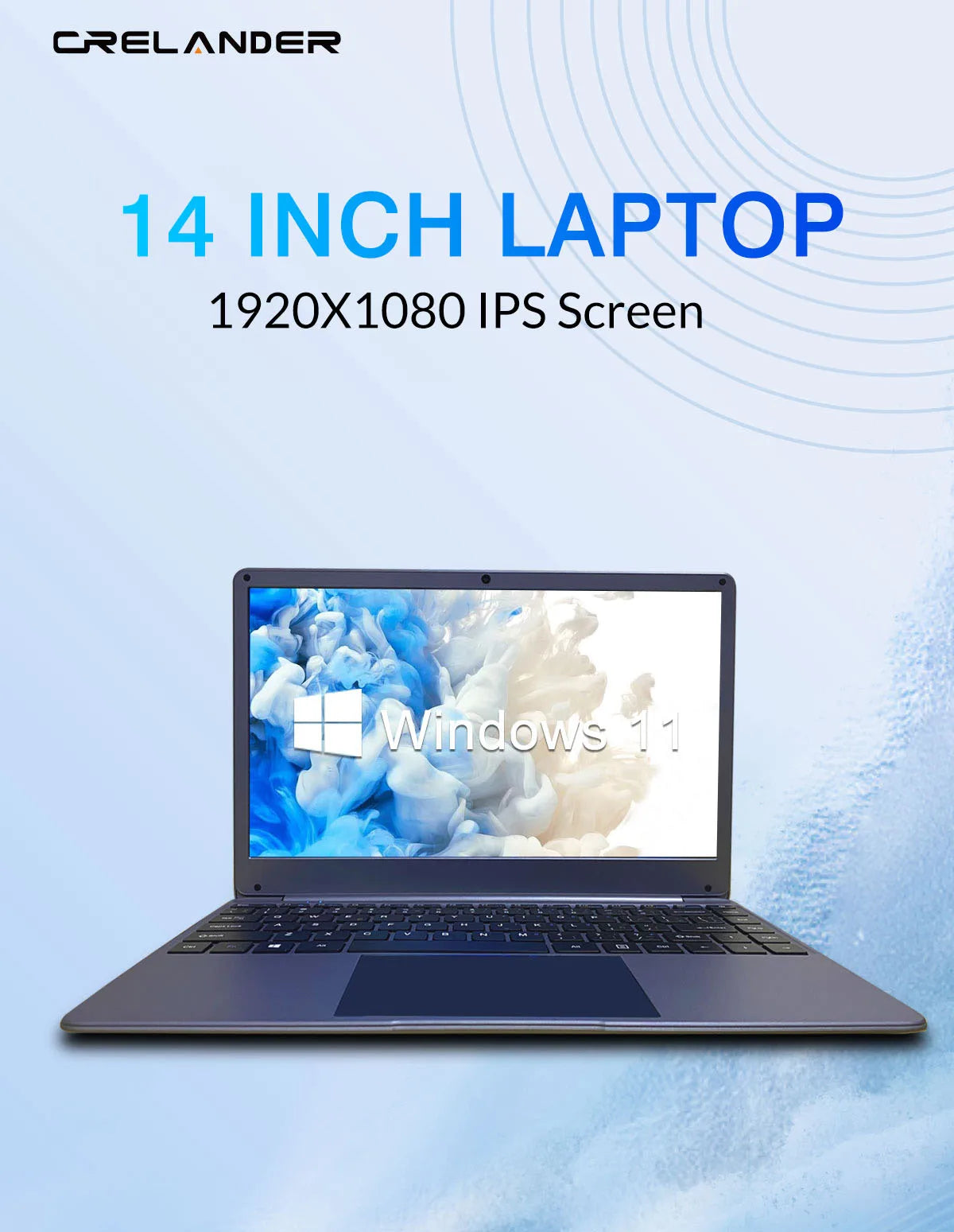 CRELANDER 14 Inch Laptop Intel Celeron N4020 IPS Screen 8GB RAM 128GB SSD Windows 11 Notebook 5G WIFi Mini PC Laptops Computer