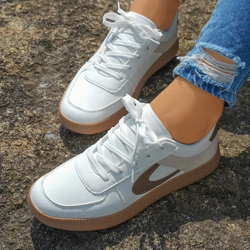 2025 New Leisure Sports Shoes For Women Comfortable Soft Bottom Outdoor Walking Lady Fashion Flats Shoes New Low-top