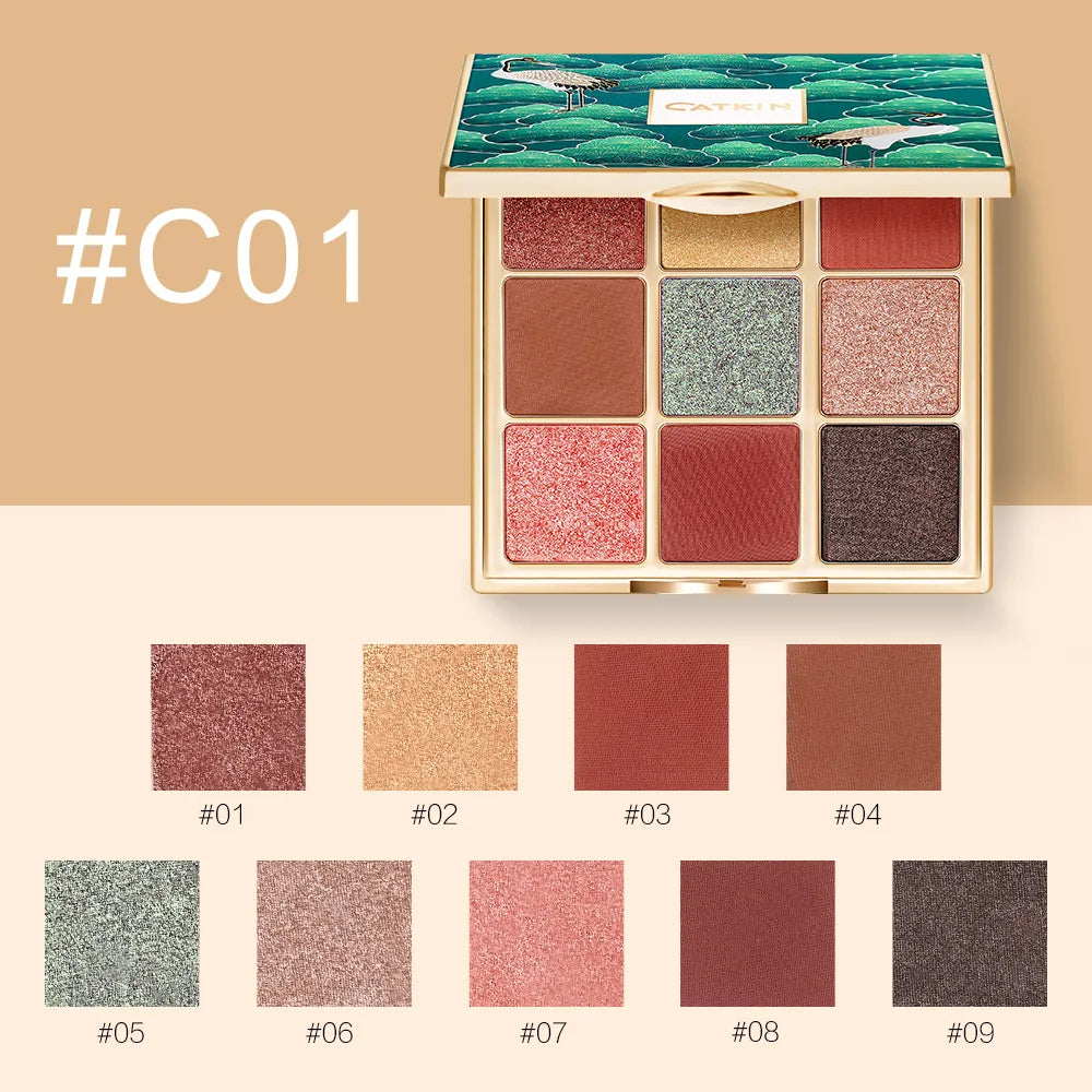 CATKIN Eternal Love Seasonal 9 Colors Eyeshadow Glitter Shimmer Matte Metallic Natural Special Chinese Modern - Hot Sales