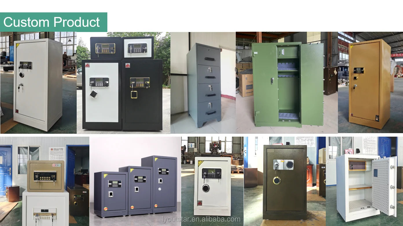 Key Lock Fireproof Safe Box Electronic Safe Security Usage For Home Hotel Storage Fire Resistant Safe Secure Storage
