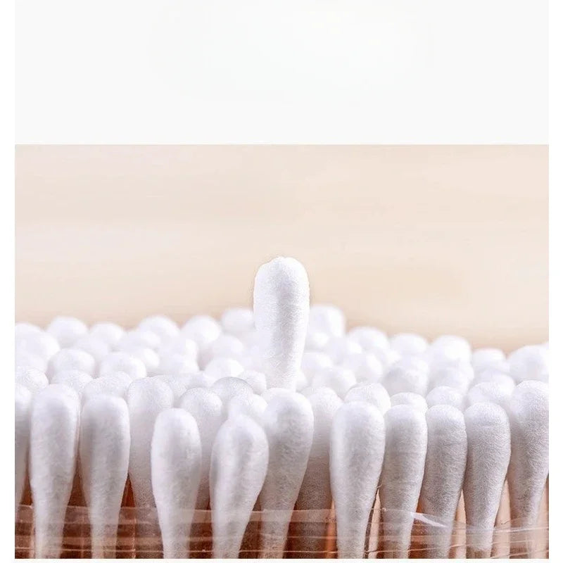 100pcs Colorful Safe Pure Cotton Swabs Baby Infant Dual Head Use Cleaning Makeup  Swabs for Ear Nostril Cleaning