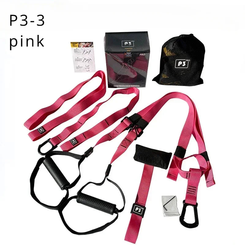 P3-2 & P3-3 Trx Adjustable Suspension Training Belt - Multi-Purpose Resistance Band for Yoga, Fitness & Strength Workouts