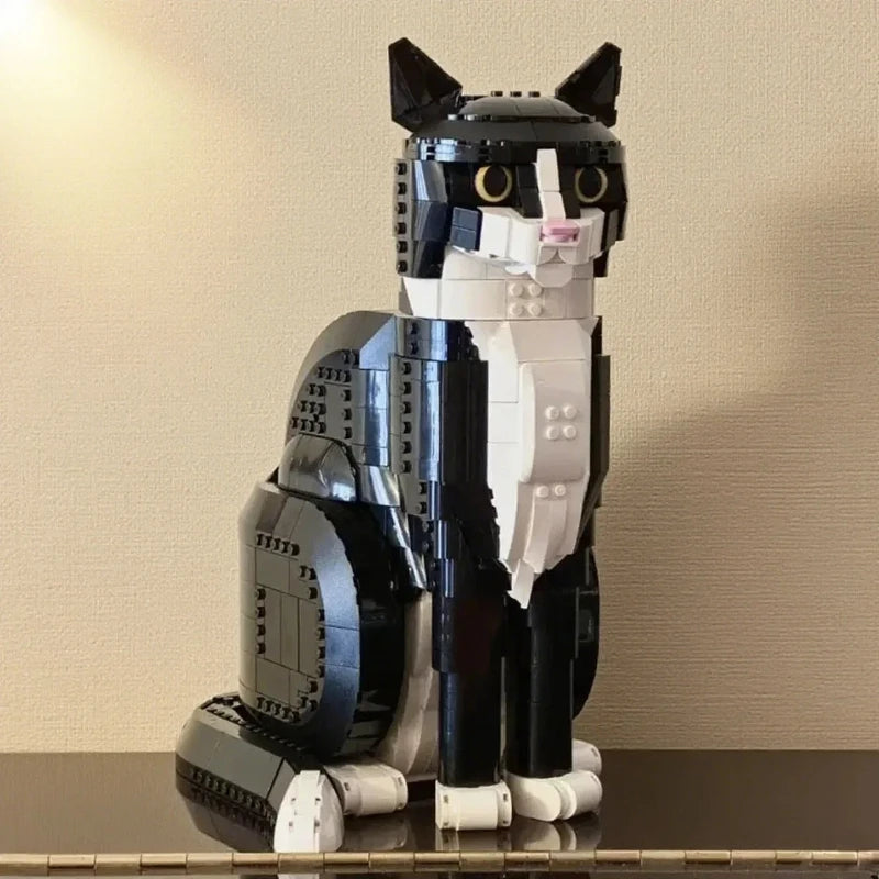 Home decoration cat gift 21349 building block set, suitable for 1710 Christmas gifts, suitable for children and adults