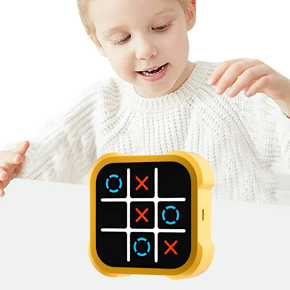 3-in-1 TIC-TAC-TOE BOLT Chess Puzzle Toys for Educational and Memory Growth Handheld Puzzle Game Console for Kids and Adults