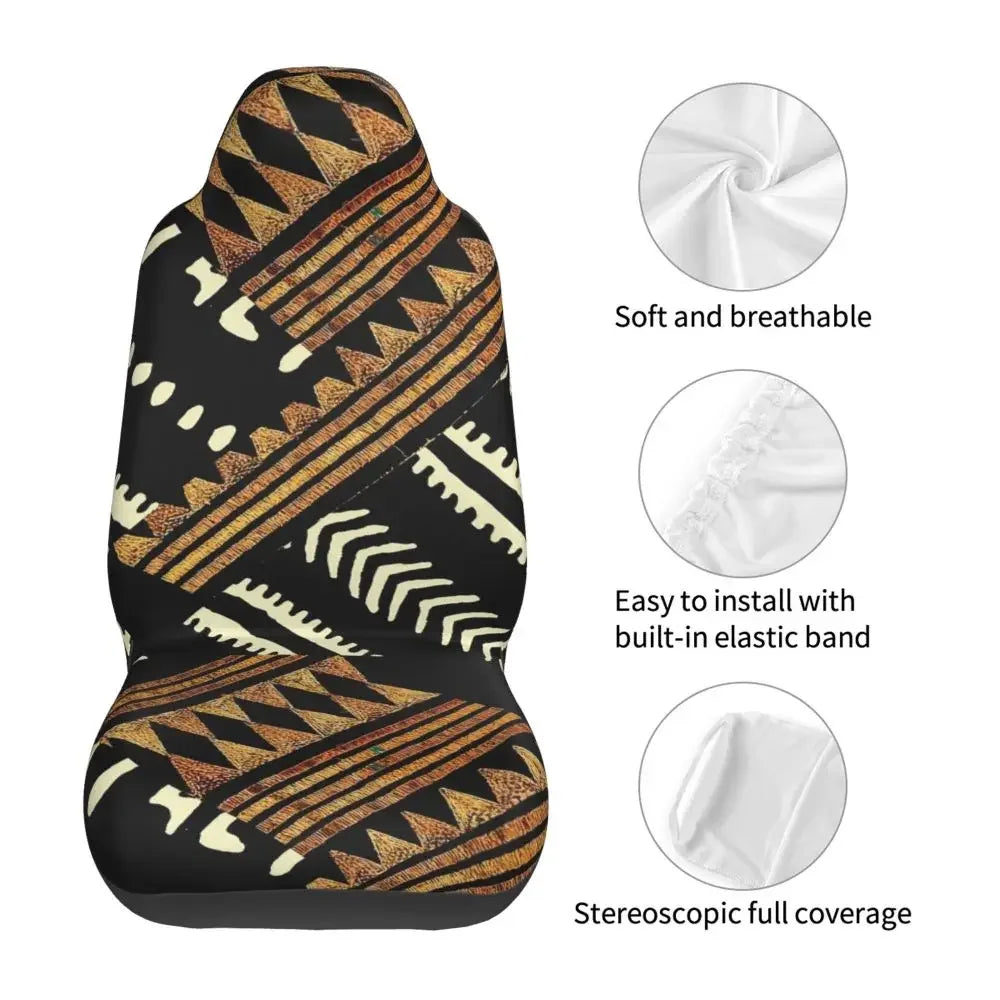 Antique African Textile Print Universal Car Seat Cover Protector Interior Accessories Women Seat Cushion/Cover Seat Protector