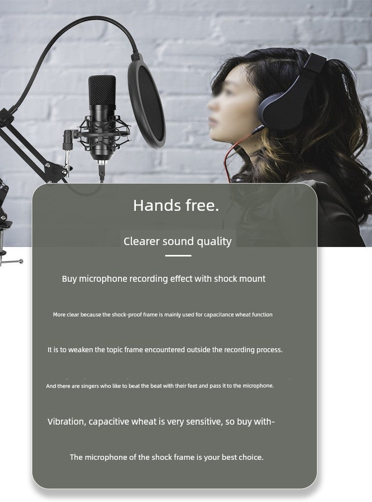 High Sampling Rate USB Microphone Computer Game Recording Bm700 Capacitance Mic Suit 192KHz/24bit