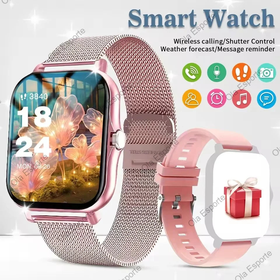 2025 New Smart Watch 1.83-inch HD Display Bluetooth Call Message Alert Sports Mode Smartwatch For Men Women Wristwatches Gifts