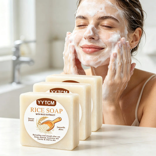 YYTCM Rice Extract Soap Gentle Hydrating Cleansing Bar For Face & Body