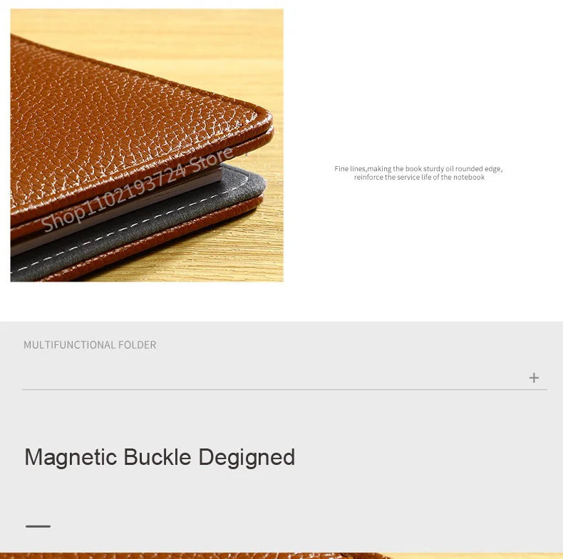 A4 Leather Padfolio Portfolio File Folder Man Document Holder Desk Organizer Executive Folders Calculator Briefcase for Office