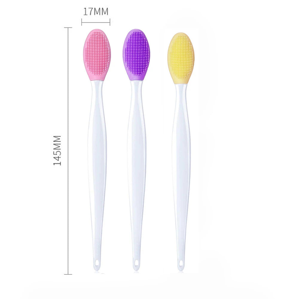 1PC/4PCS  Beauty Skin Care Wash Face Silicone Brush Exfoliating Nose Clean Blackhead Removal Brushes Tools With Replacement Head