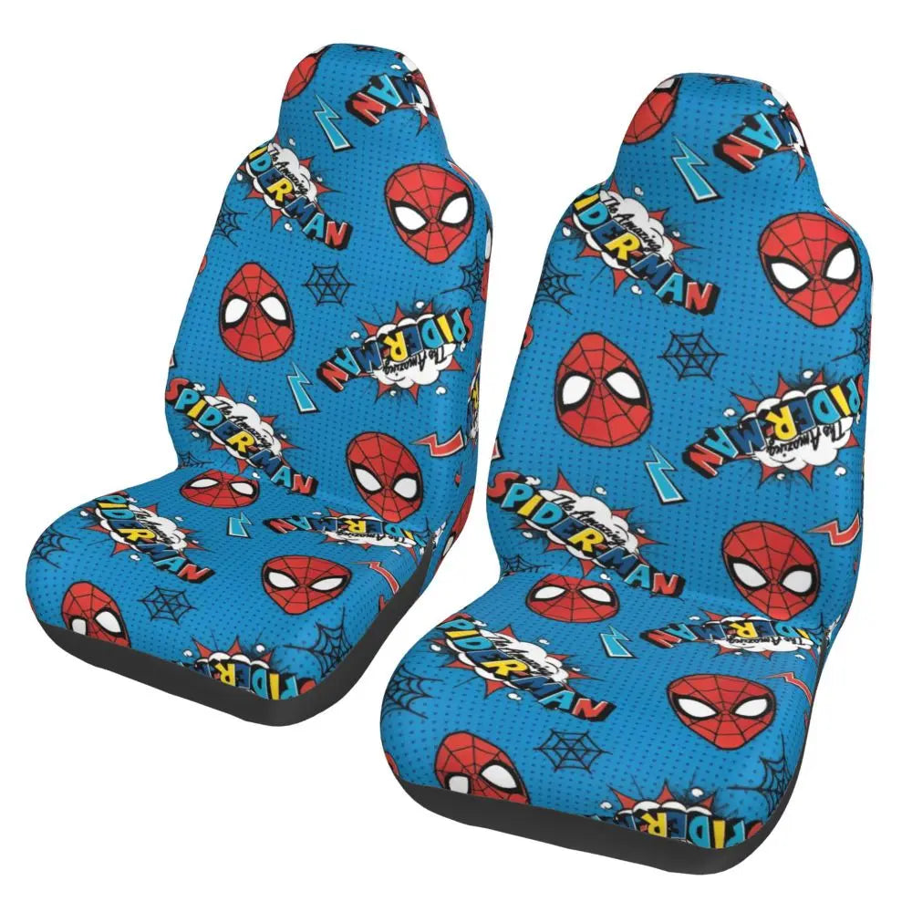 Spidey Spiderman Universal Car Seat Cover for most cars Suitable For All Kinds Models Superheros Seat Covers Polyester Fishing