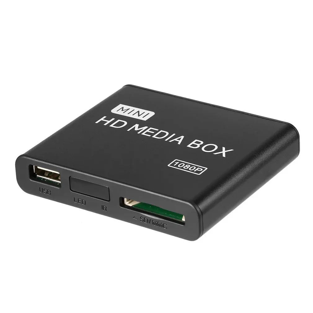 Hot 1080P Media Player Mini HDD Media Box TV Box Video Multimedia Player Full HD With SD MMC Card Reader 100Mpbs EU Plug