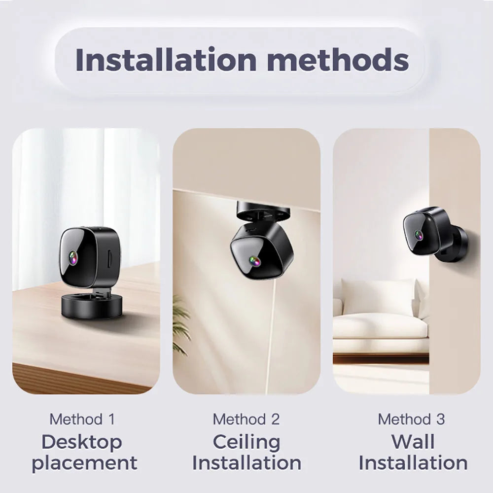 HD 1080P Mini WiFi Camera infrared Night Vision Camera 360° Rotatable Home Security Protection Wireless WiFi Surveillance Camera