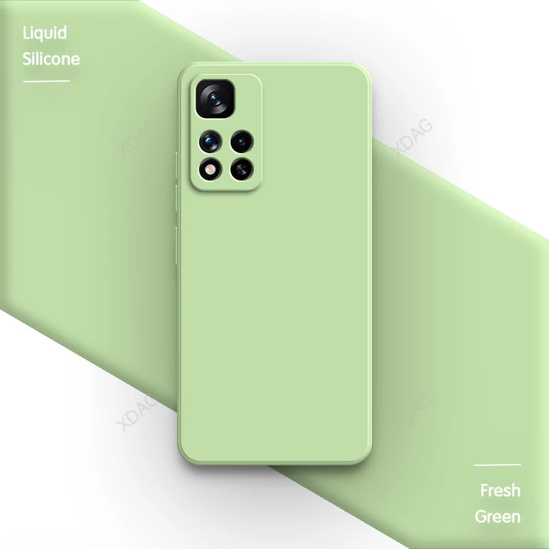 Funda Liquid Silicone Phone Case for Xiaomi Redmi Note11 Note 11 11E 11T Pro Plus 11Pro 11TPro Pro+ 11S 11SE 5G Soft Plain Cover