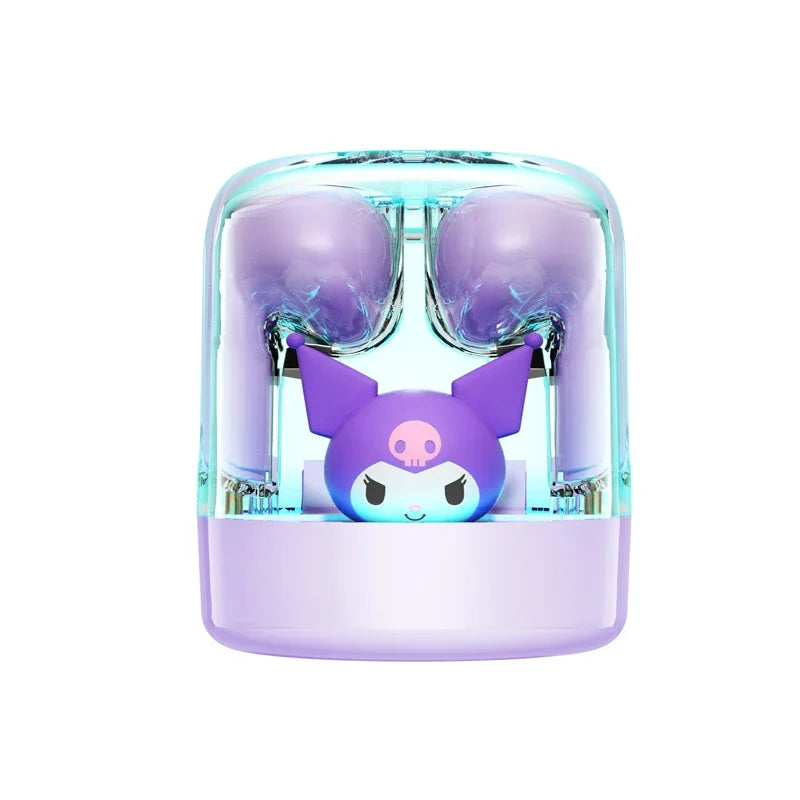 Sanrio EJ-986 TWS Earbuds Kuromi Hello Kitty Wireless Earphones Bluetooth Transparent Warehouse HIFI Sound Headsets Long Battery