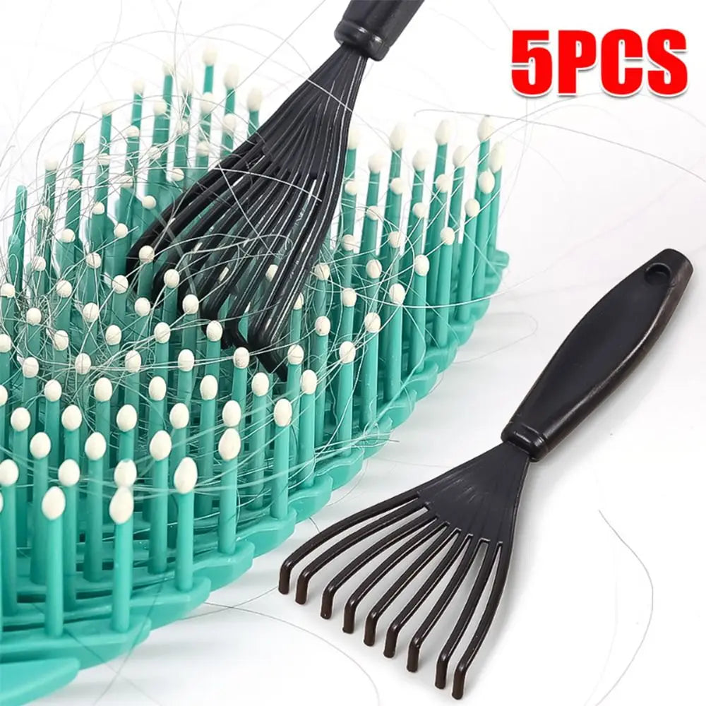 Plastic Handle Comb Hair Brush Cleaner Multifunctional Hand Tool Comb Cleaning Brush Cleaning Supplies Embedded Beauty Tools
