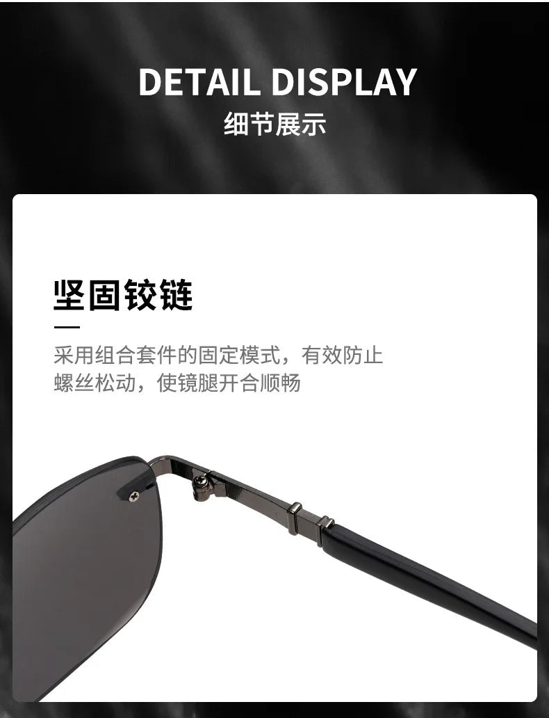 Rimless Sunglasses Rectangle Women Men Shades Small Square Sun Glasses For Female Male Beach Vacation Travel Eyewear HighQualit