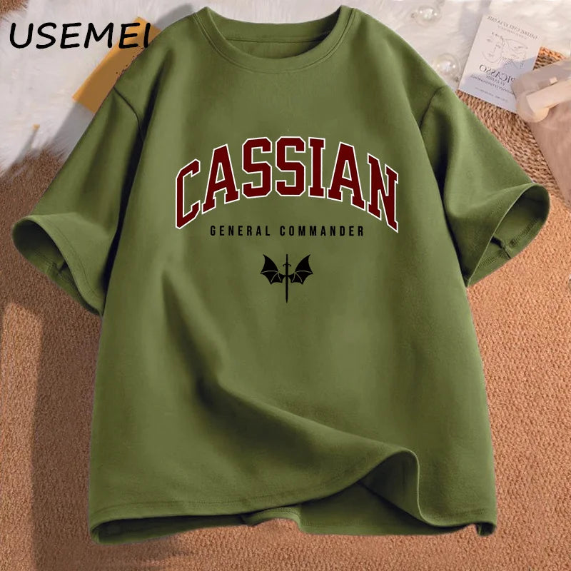 Cassian Illyrian Acotar T-shirt Sarah J Maas Merch Tshirt Casual Cotton Rhysand Azriel Velaris Crescent City Aesthetic Clothing