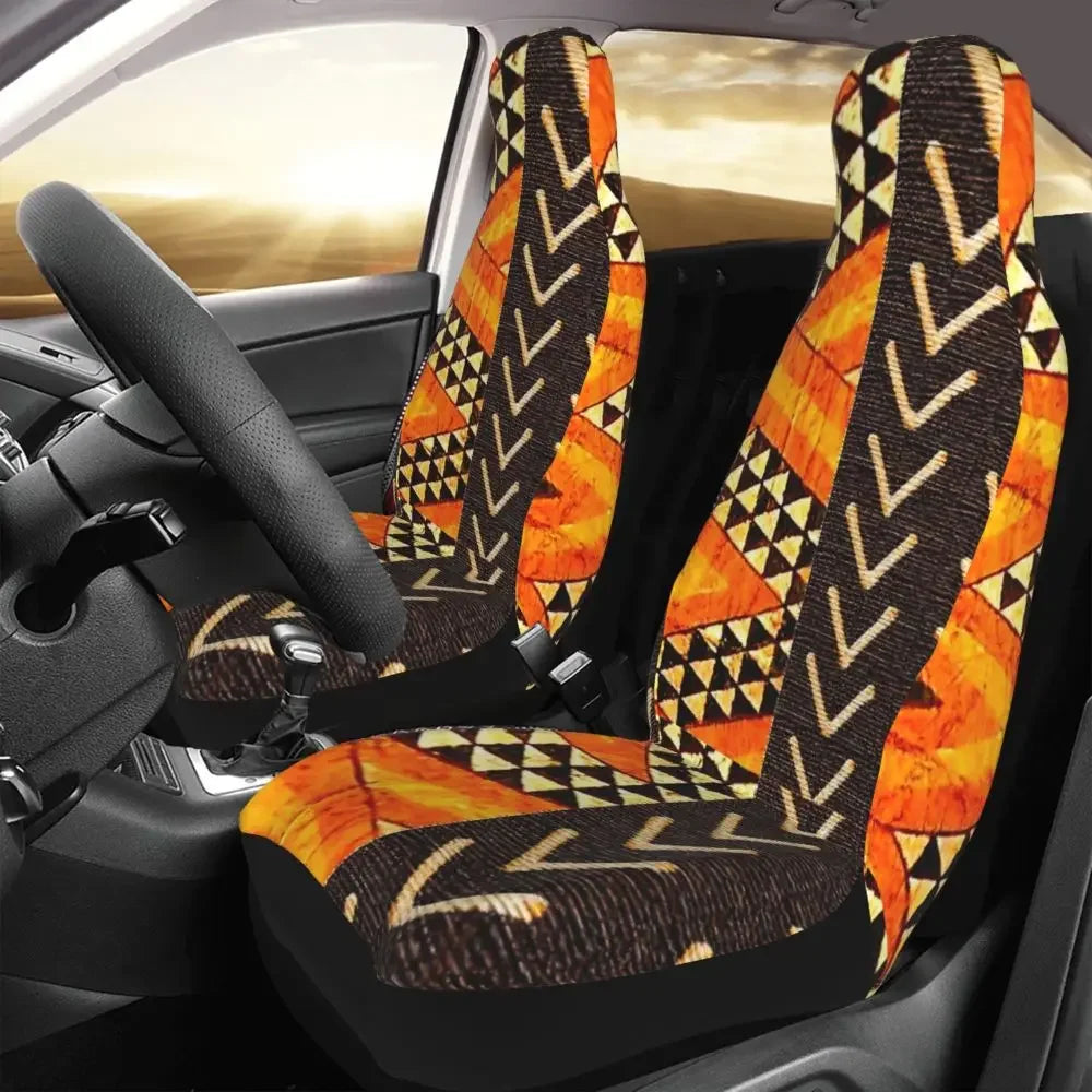 Antique African Textile Print Universal Car Seat Cover Protector Interior Accessories Women Seat Cushion/Cover Seat Protector