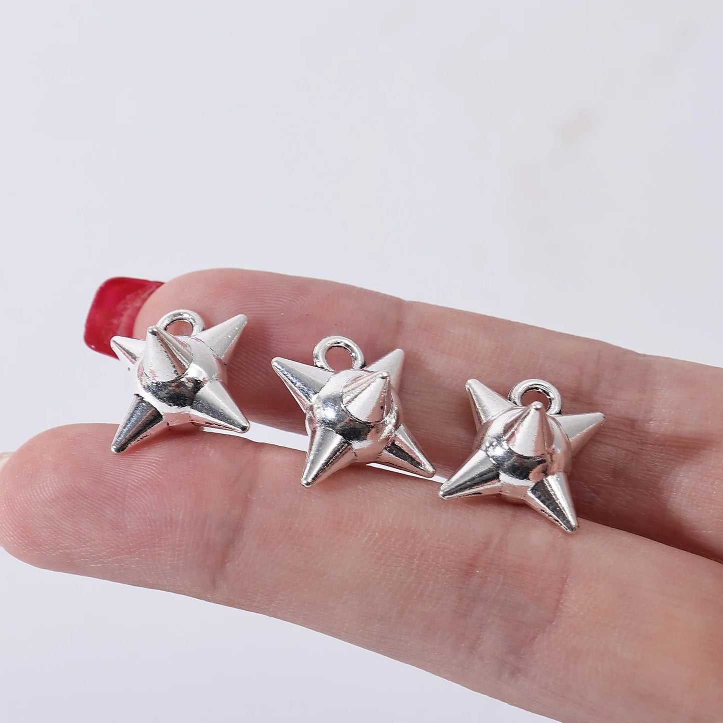 Punk Rock Aesthetic Spike Morning Star Rivet Dangle Charms Jewelry Making Gothic Spiky Ball Pendant Charms DIY Jewelry Findings