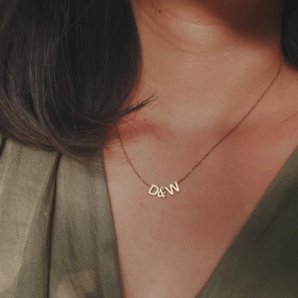 EManco 10PCS Minimalist Style Stainless Steel 26-Letter Pendant for Custom Name Jewelry Commute Social Casual Fashion Accessory