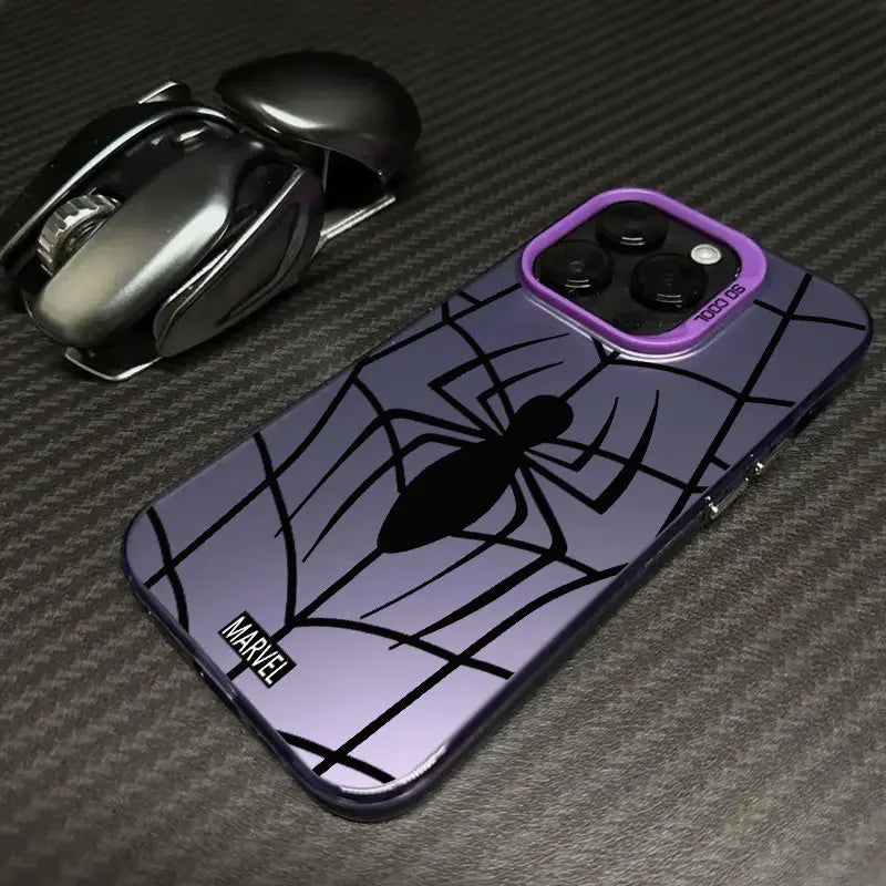 Fashion MarvelS Spider-manS Eye Phone Case For iPhone 17 17e 16e 16 15 14 13 12 11 mini Pro Max X Air Plus Anti Fall Matte Cover