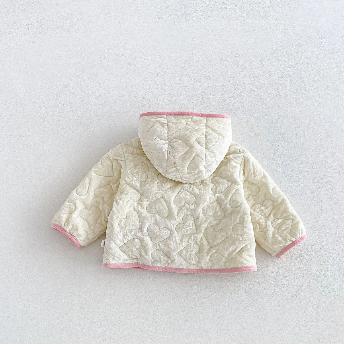 2026 New Winter Girls Heart Quilted Colorblock Coat | Fleece-Lined Hooded Padded Jacket | Cute Warm Outwear