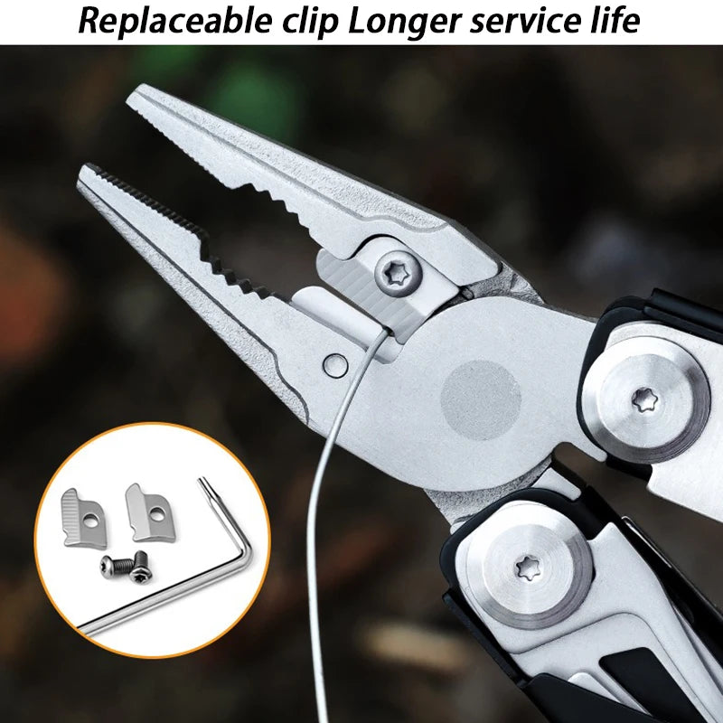 Outdoor Camping Folding Tool Pliers Organizer Opening Jars Bottles Tool Pliers Multi Purpose Pockets Hand Tools Electrician