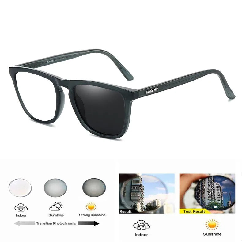 TR90 Square Photochromic Myopia Glasses Men Women Brand Finished Color Changing Driving Nearsighted Eyewear Negative Diopter ﻿
