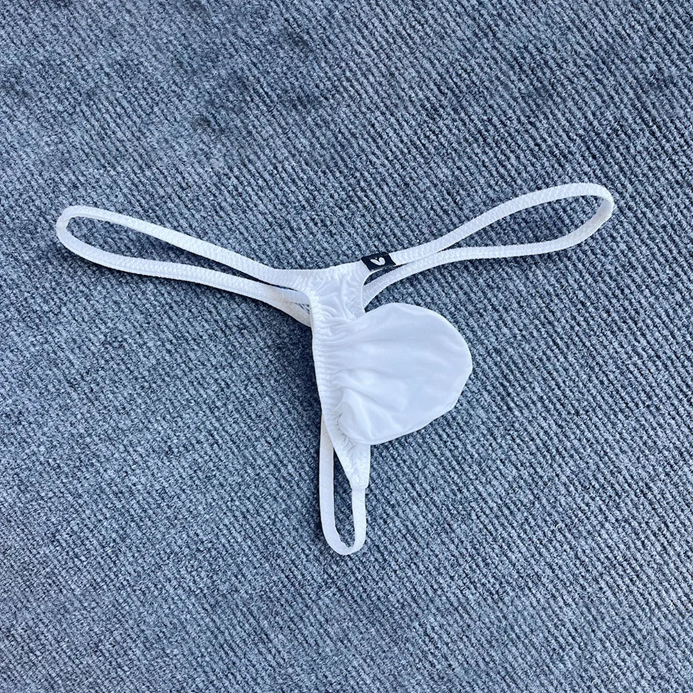 Sexy Men's Thongs T-Back G-strings Elastic Low Waist U-convex Pouch Briefs Tangas Underwear Comfortable Man Panties