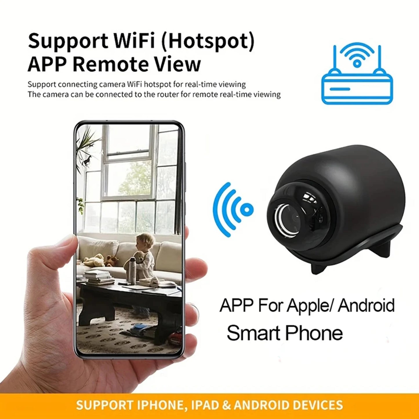 NEW X5 Mini Camera HD1080P Compact Wireless WIFI Camera with Recording Function Suitable for Outdoor Camping at Home Mini Camera