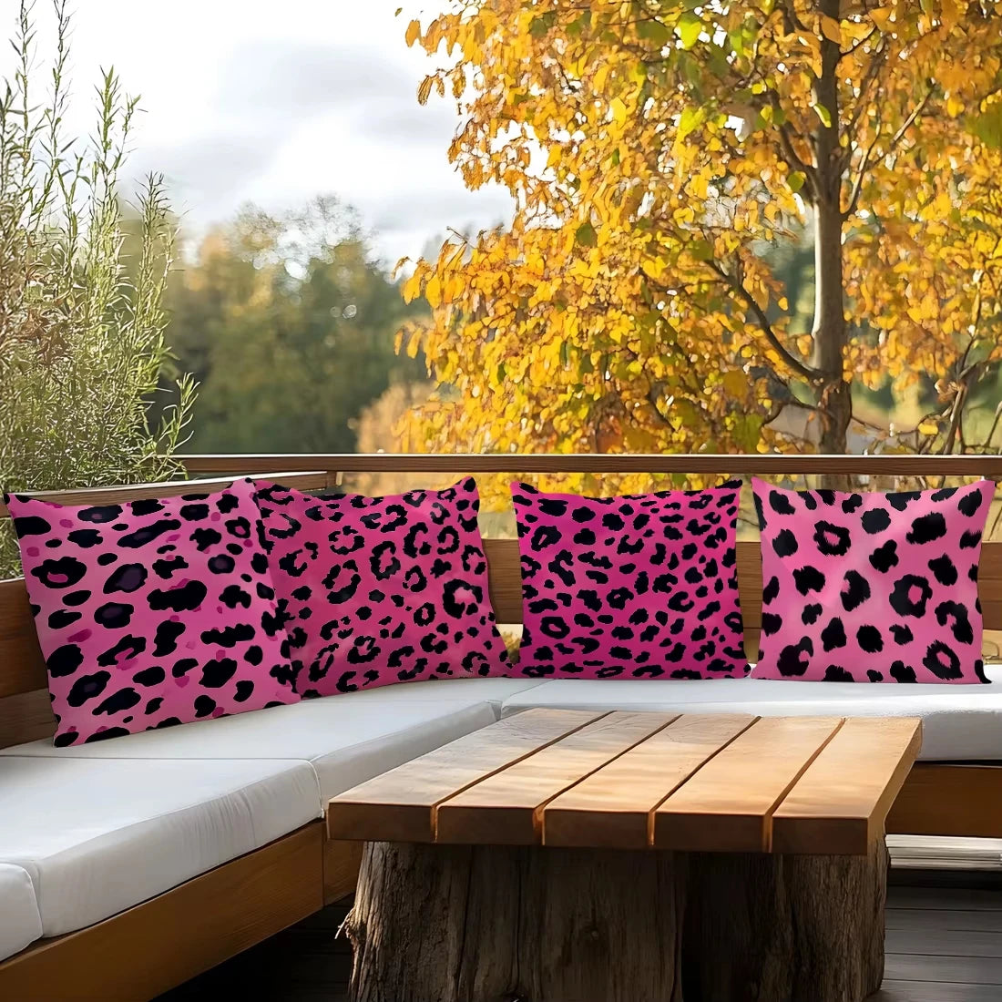 Pink Leopard Print Pillow Cover | Printed Decorative Cushion Case, Modern Home Decor Accessory for Sofa, Bedroom