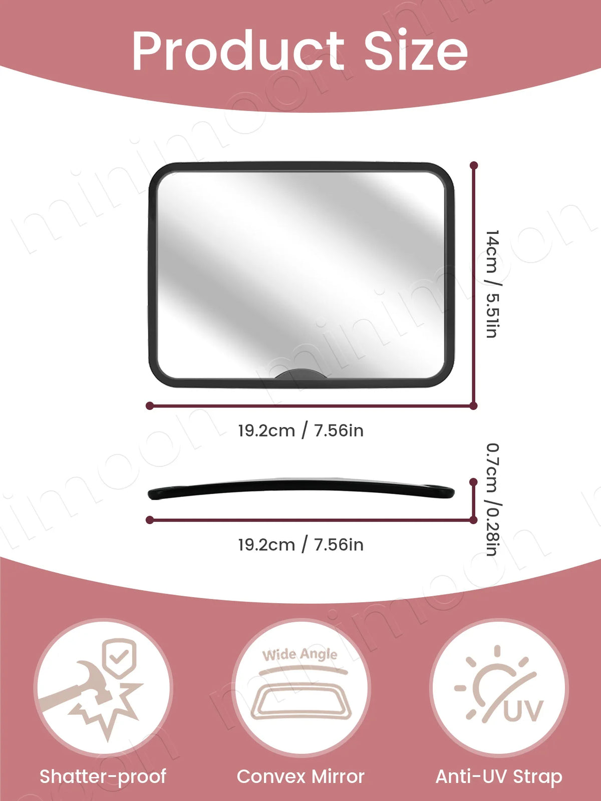 New Style Wide-Angle Baby Car Mirror, Square Rear Seat Safety Monitor for Baby & Child