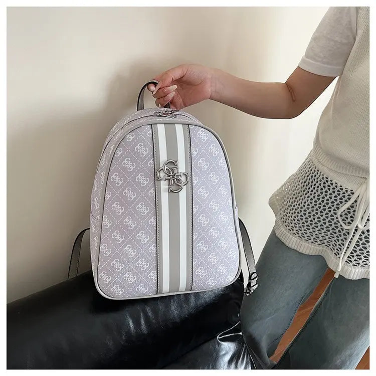 Luxury large capacity outdoor travel handbag, modern trendy women's backpack, classic design zipper shoulder bag