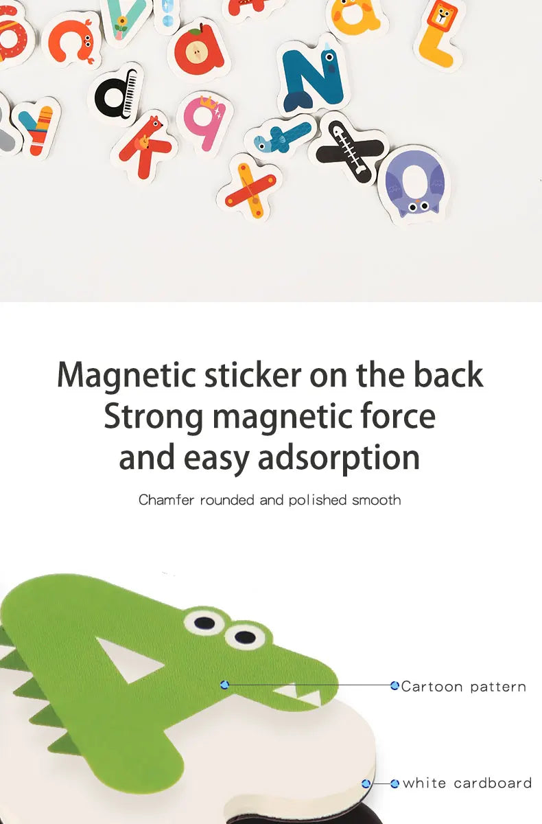 Montessori Busy Quiet Book English Magnetic Letters Card Pairing Exercise Puzzle Spell Games Educational Toys For Children Gifts