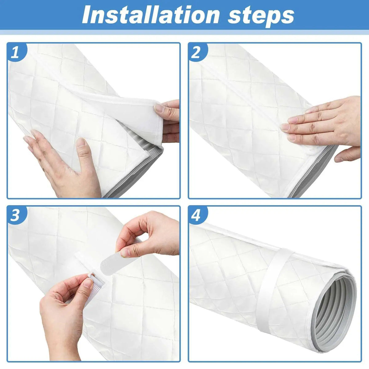 Portable AC Hose Insulation Sleeve Thermal Pipe Sleeve Portable Air Conditioner Hose Cover for 5 & 5.9inch Diameter Home Garage