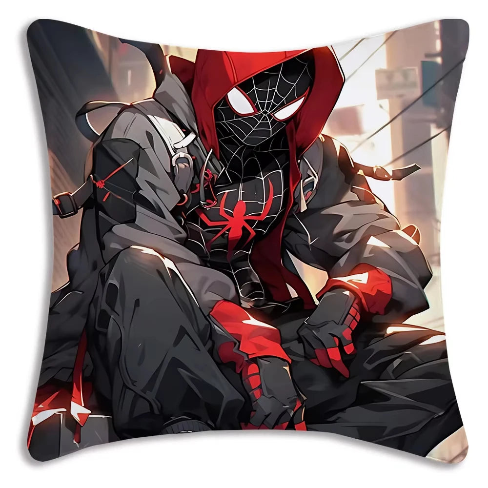 MINISO Cartoon Anime Spider-Man Pillow Covers Decorative Home Double-sided Print Square Pillow Living Room Decoration Pillowcase