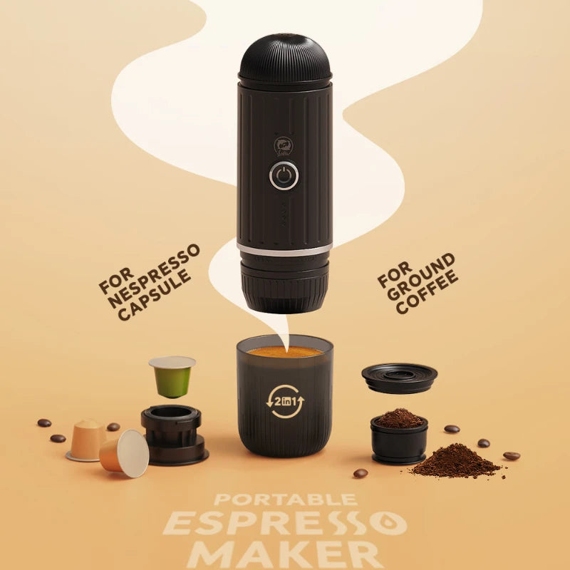 Wireless Portable Heating Espresso Machine Coffee Maker Rechargeable Concentrated Extraction Coffee Machine for Travel Office
