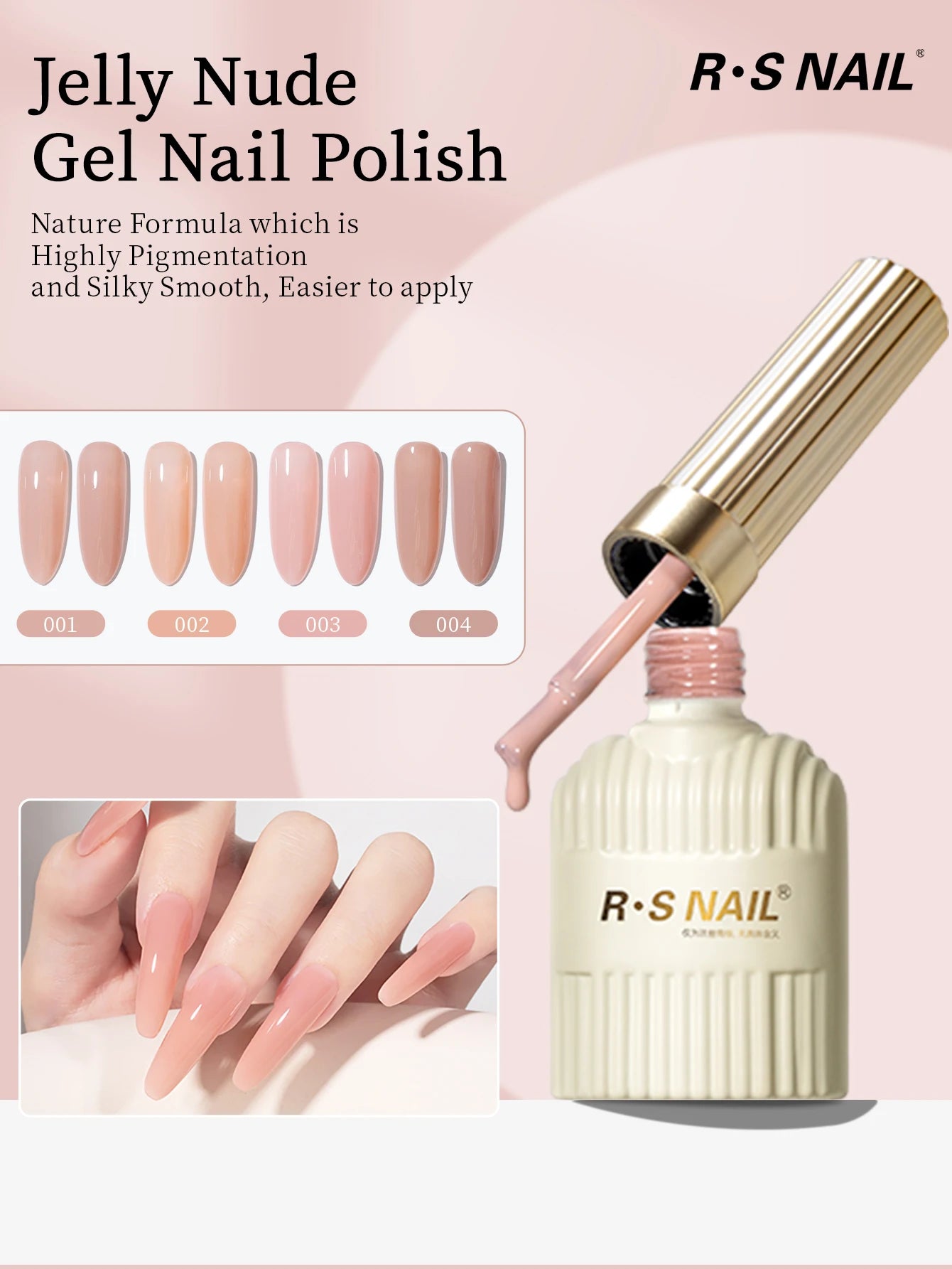 Nude Series Gel Nail Polish Soak Off UV LED Semi Permanent Jelly Nude Pink Gel Varnish Long Lasting Manicure Salon DIY Nail Art
