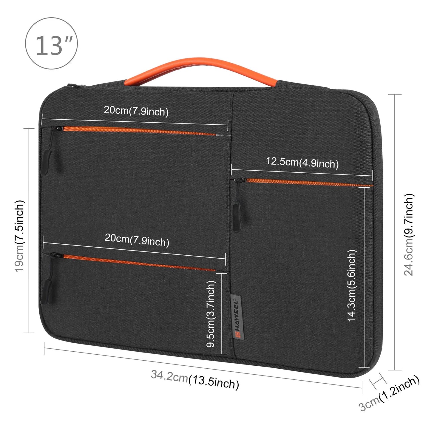 HAWEEL 13.0-15.0 inch Sleeve Case Zipper Briefcase Laptop Handbag For Macbook/ Samsung/ Lenovo Thinkpad and Other Laptop Bag